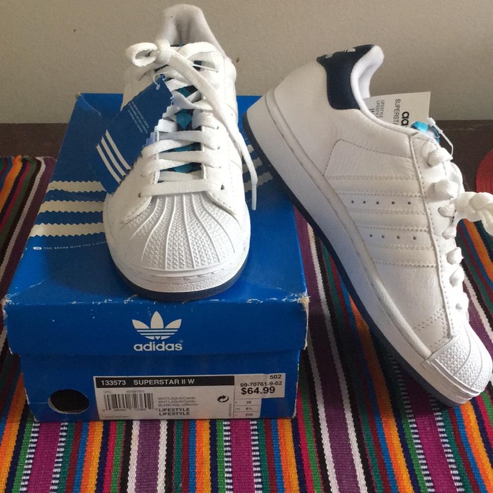 NIB White Adidas Superstar II women’s size 6.5